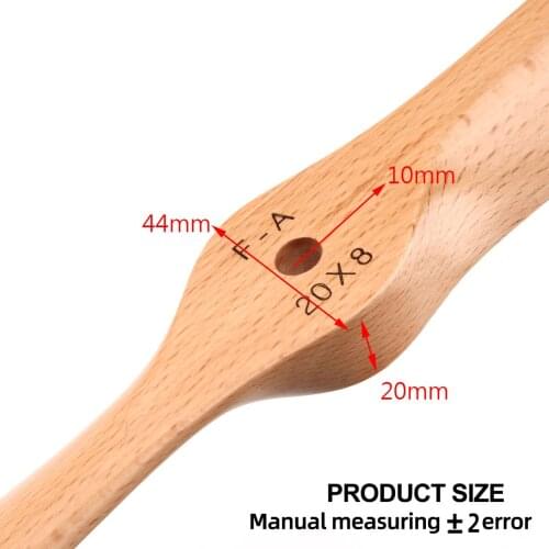 1 pc 6 Star 2 Blade Wooden Propeller 20x8 Prop For RC Airplane