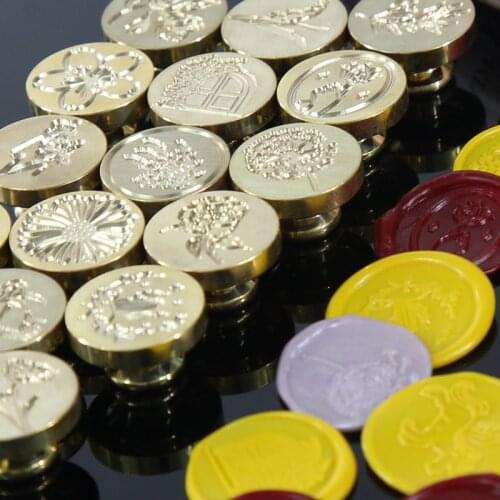 1Pcs Plant Head Sealling Wax Seal Stamp Retro Metal Seal Flower Scrapbooking Stamps Craft Diy Wedding Decorative Invitation