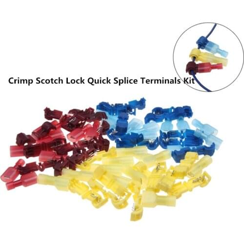 30PCS/15Pair Wire Cable Connectors Terminals Crimp Scotch Lock Quick Splice Electrical Car Audio 22-10AWG 0.5mm-6mm Kit Tool Set