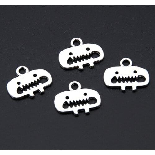 50pcs Silver Color Cute Monster Charms Cartoon Characters Pendant Bracelet Necklaces Jewelry Supplies A3368