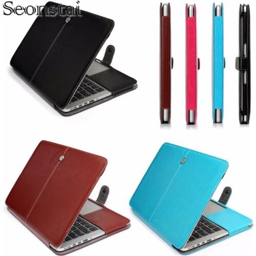 Seonstai Dirtproof Leather Laptop Case For Apple Macbook Pro Air Retina 11 12 13 15 inch Thin Cover bad for Mac book 13.3