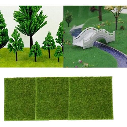 3pcs Simulation Grass Carpet DIY Fairy Artificial Grass Plant Mini Decorative Lawn Mat Micro Miniature Garden Landscape