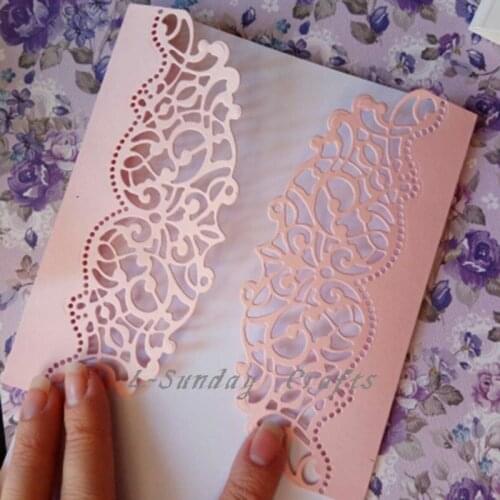 L-Sunday Crafts Stencils Lace Hollow Frame Metal Cutting Dies Scrapbooking Embossing Greeting Card Paper Crafts Making