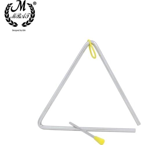 M MBAT 6/7/8 Inch Triangle Music Orff Instrument Band Early Educational Children Triangle Rhythm Percussion Funny Toy Gift