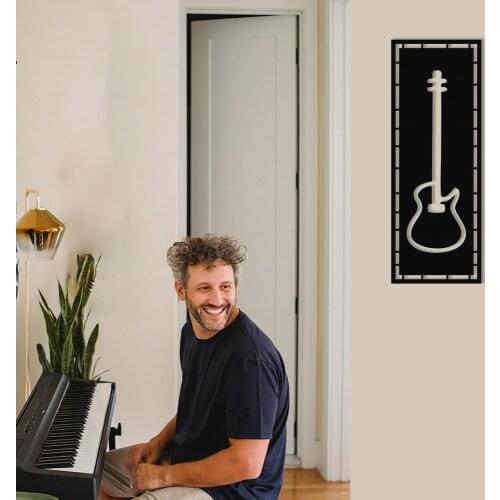 MIGNATIS Guitar Design Metal Wall Decor - Inside a FrameKitchen Wall Decor, Office, Wall Decorations for Living Room