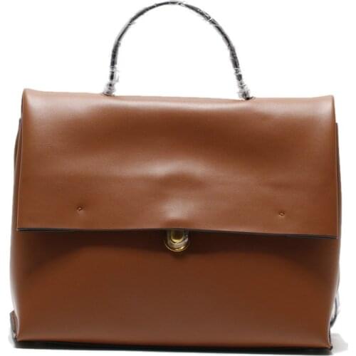 New Trend Cowhide Women Postal Bag Large Capacity High Quality Briefcase Fashion Shoulder Bag Diagonal Bags