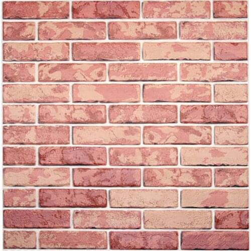 New Kitchen Wall Stickers PE Foam 3D DIY Wall Decor Embossed Brick Stone Color Tile Splicing Wall Decals for Home Art Decor