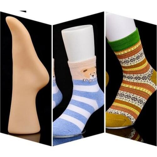 Wholesale 39*26cm Skin white color Glossy child Male leg Mannequin shoe Foot Sock Display ,one piece right foot model,M00537I