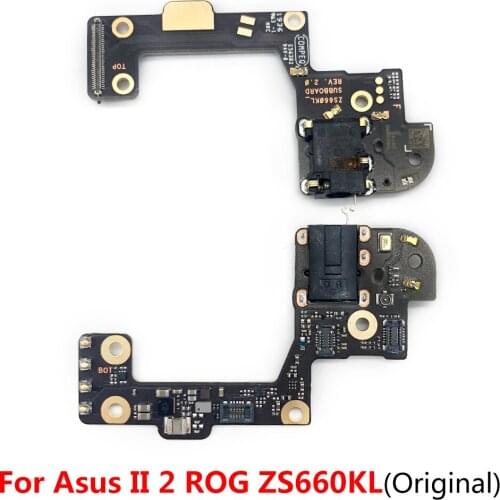Original New Mic Microphone With Earphone Headphone Audio Jack Flex Cable Ribbon For Asus II 2 ROG ZS660KL