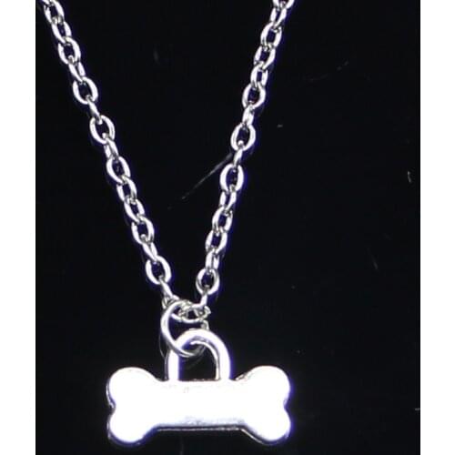 New Fashion Necklace 16x10mm dog bone Pendants Short Long Women Men Colar Gift Jewelry Choker