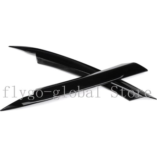 Passat B7 2010/2014 Piano Black Car Headlight Head Lamp Light Eyelid Eyebrow Stickers Cover Trim Accessories For Volkswagen for