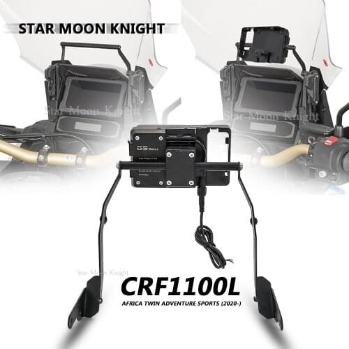 Motorcycle Front Phone Stand Holder Phone GPS Navigaton Plate Bracket For HONDA CRF1100L AFRICA TWIN ADVENTURE SPORTS 2020