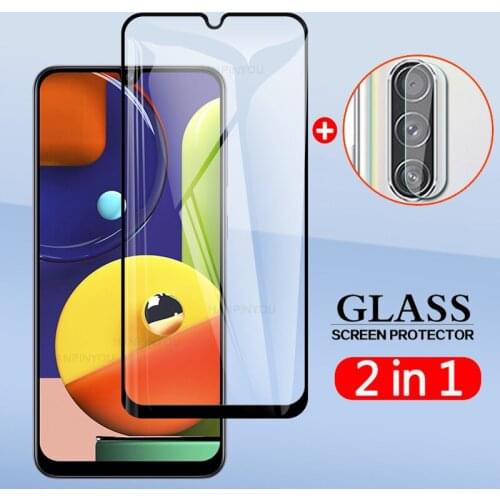 2 In 1 Back Camera Lens Film Screen Protector Protective Tempered Glass For Samsung A50s A507FN A507F 6.4"