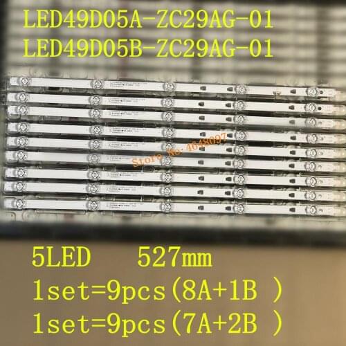 LED Backlight strip 5 lamp for LS50A51 U50H3 LED49D05A-ZC23AG-03 LED49D05B-ZC29AG-01 08 05A 11 V500DJ6-QE1 50C61 LT-49MA875