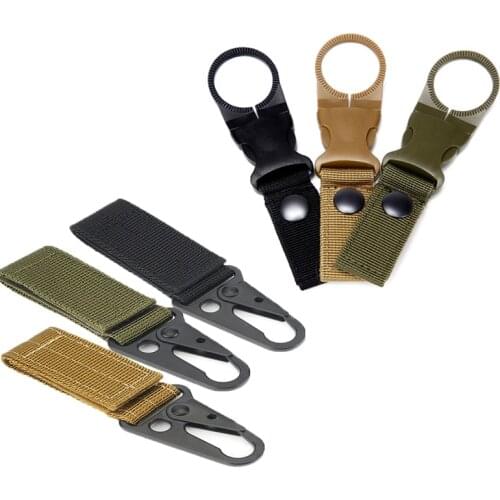Tactical Carabiner Backpack Hooks Olecranon Molle Hook Water Bottle Clip Survival Keychain Clasp Outdoor Hunting Accessories
