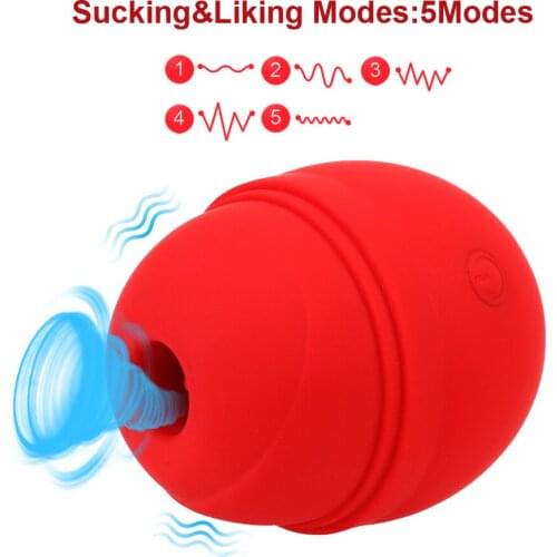 Rose Shape Vagina Sucking Vibrator G Spot Clit Nipple Sucker Oral Licking Clitoris Stimulation Powerful Sex Toys for Women
