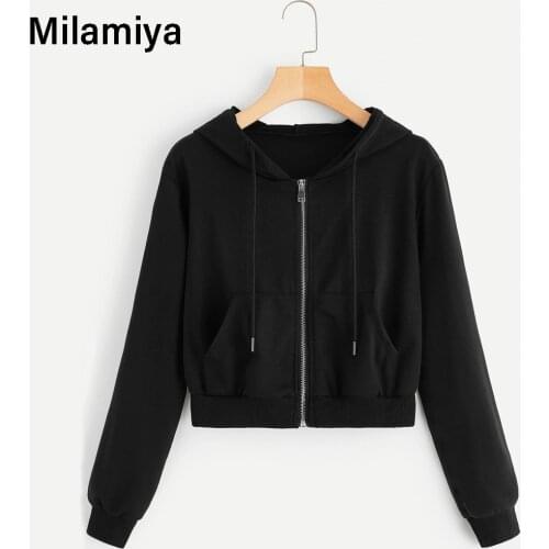 Women Casual Solid Long Sleeve Zipper Pocket Shirt Hooded Sweatshirt Tops Fashion Simple And Elegant Sudaderas