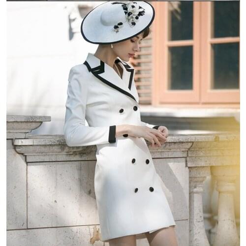 Female Blazer Mini Dress Work Wear Elegant Women Jacket Bodycon Slim Korean Style Vestido Femme Autumn Dresses Clothing