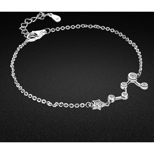 New Women bracelet 925 sterling silver bracelet Polaris design solid silver bracelet zircon inlaid silver jewelry birthday gift