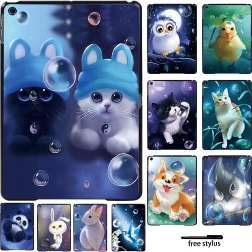 For Apple IPad 7th 8th Gen 10.2"/ Mini 1 2 3 4 5/ IPad 2/3/4/ IPad 2017 5th / 2018 6th 9.7" Tablet Hard Shell Case + Free Stylus