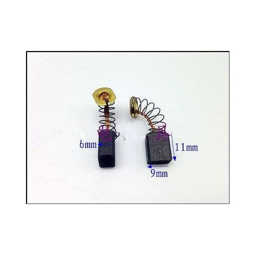 10 Pcs 9/25" x 15/64" x 31/64" Power Tools Carbon Brushes 6mm x 9mm x 11.3mm
