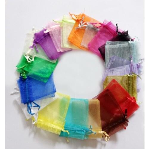 1000pcs Multi organza gifts bags party bags for women event wed Drawstring bag Jewelry Display Bag Pouch yarn diy accessories