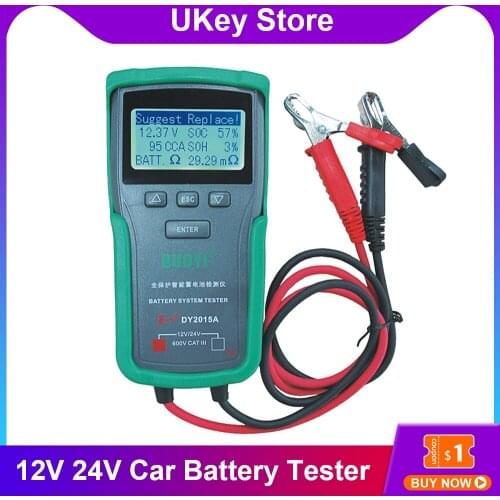 DY2015A 12V 24V Car Battery Tester Analyzer Lead Acid 100-1700CCA Load Battery Charge Test Digital Auto Battery Capacity Tester