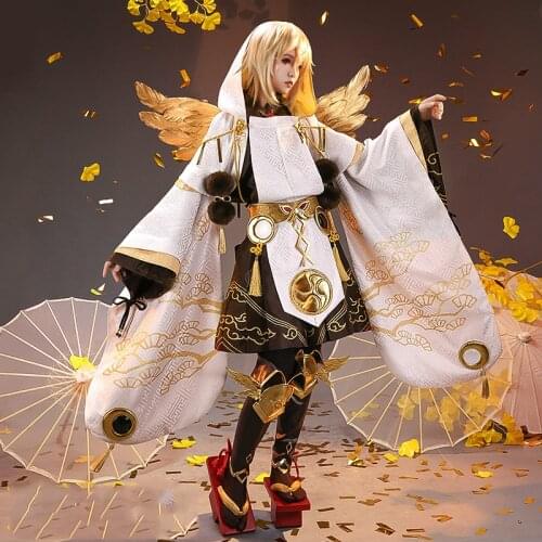 Anime Onmyoji Shouu Ootengu JinYuJinPeng Skin Kimono Game Suit Gorgeous Uniform Cosplay Costume Halloween Party Outfit For Men