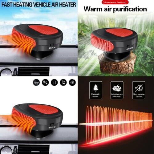 12V Car Heater Fast Heating Cooling Multifunctional Heater Car Van Glass Defroster Defogger