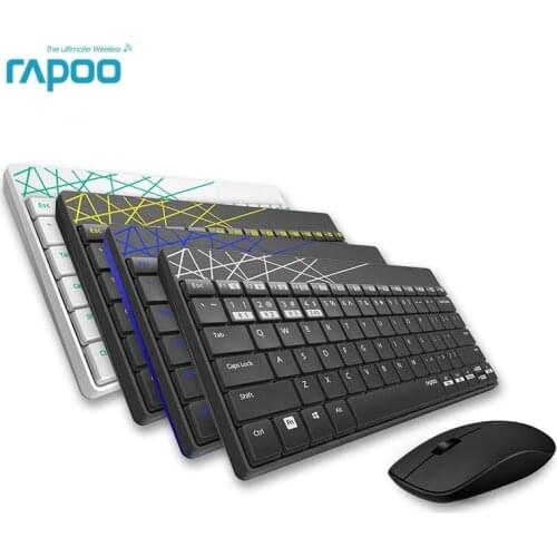 New Rapoo 8000T Multi-mode Silent Wireless Keyboard Mouse Combos Bluetooth 3.0&4.0 RF 2.4G switch between 3 Devices Connection