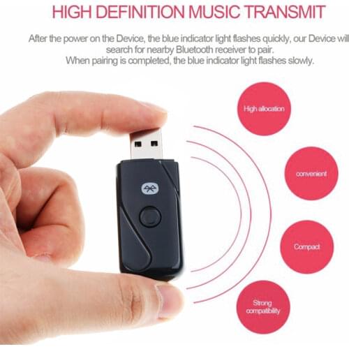 Wireless USB 2.0 Bluetooth Transmitters Mini Adapter BT 4.2 Audio Music Stereo Transmit Dongle For PC Computer Headphone Speaker