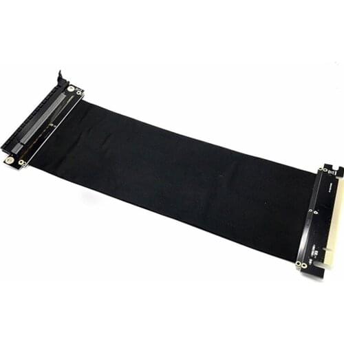 Black PCIE16X graphics card PCI-E extension cord 16X PCIE adapter