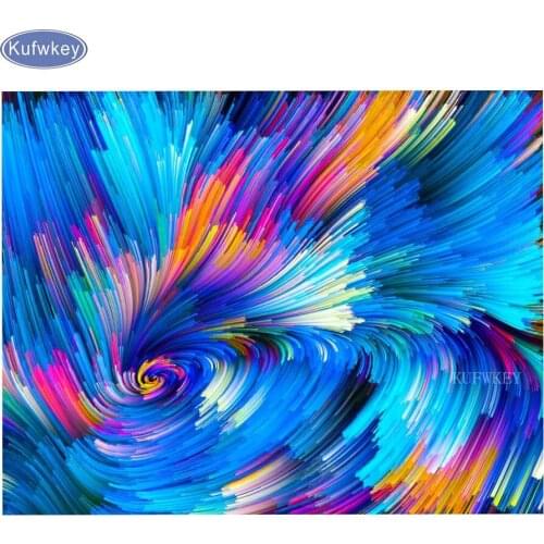 Diy 5d Diamond painting Cross stitch,Abstract Colored lines,Full Square Diamond embroidery home decor Diamond mosaic art&crafts