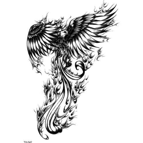 Phoenix Waterproof Temporary Tattoo Sticker On Body Art Stickers Fake Tattoo Tatouage Henna Temporary Tatoo Sleeve