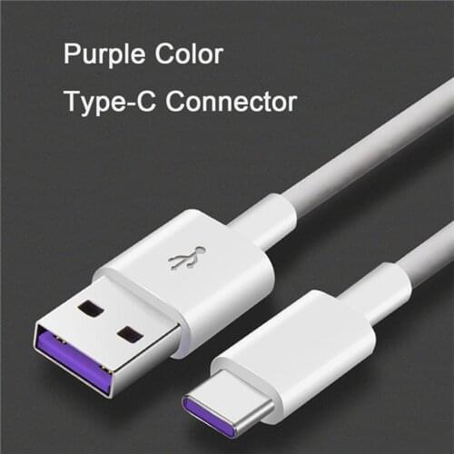 USB 3.1 5A Type C fast charge Cable for HUAWEI P30 P20 Pro Mate20 10 Pro P10 Plus Type-C Super Charger Cable