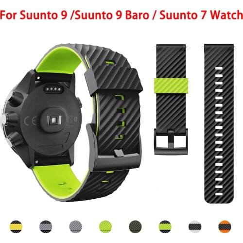 Soft Silicone Band Strap for Suunto Spartan Sport Wrist HR Women Men Universal Watchband Bracelet for Suunto 9 7/9 Baro/D5 Watch