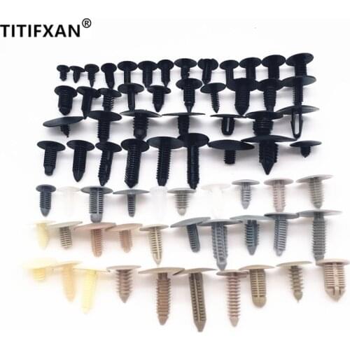 200PCS Auto Plastic Fasteners For Car Ceiling Roof Cover Trunk Hood Trim Panel Hood Push Rivets Barbed Christmas Tree Buckle