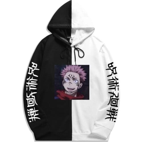 New Patchwork Thin hoodies Anime Jujutsu Kaisen Pullovers Tops Long Sleeves Hoodie Neutral Spring Summer Personality Sweatshirt