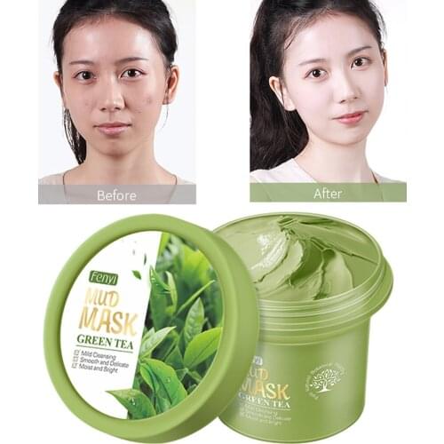 Cleansing Green Tea Mud Mask Purify Clay Water Wash Mask Oil Control Anti-acne Skin Care Whitening Gentle Moist Soothing Skin