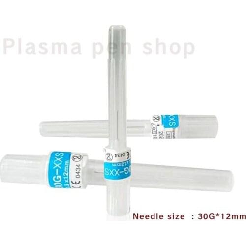 Cheapest disposable sterilize needles 30G *12mm 50 pcs for plasma pen Plasma face and eyebrow lift pen consumable needle