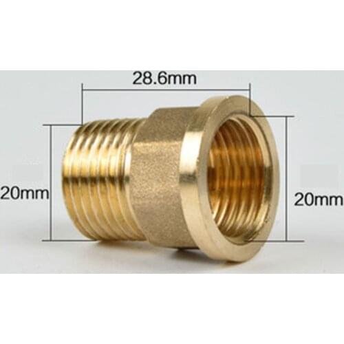 1/2" BSP Male x Female Coupling Brass Pipe Fitting Connector Joint Adapter Length 28.6mm