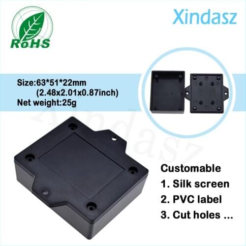 XDJS-6 5pcs/lot)plastic mini junction electronics enclosures small plastic junction box 63*51*22mm(2.48*2.01*0.87inch)