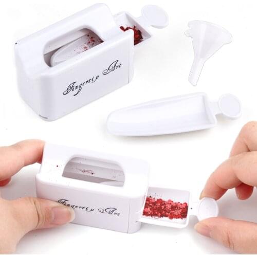 Manicure Powder Recycling Storage Box Portable Infiltration Collection Container Double Layer French Recycled Powder Box Nail To