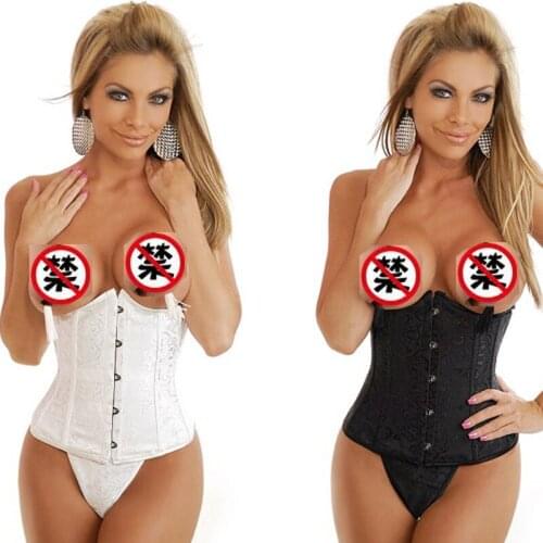 Sexy Body Corset Women Steampunk Clothing Underbust Bustier Bodice Corselet Female Crosets Outwear Tops Waist Trainer 2686 S-XXL