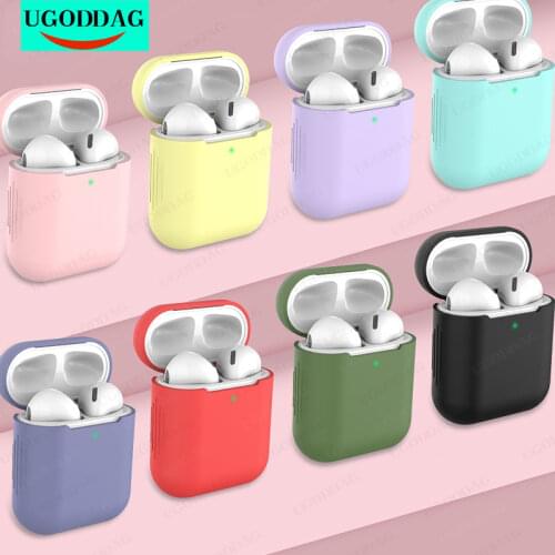 Silicone Earphone Case for Airpods Case Shockproof Bluetooth Wireless Protective Cover skin Accessories for Apple Airpods