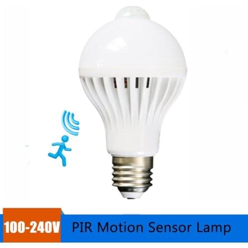 LED PIR Motion Sensor Lamp Smart Light Bulb E27 100-240V Led Light Bulb 3W-9W PIR Infrared Body Sound Light For Home Stair