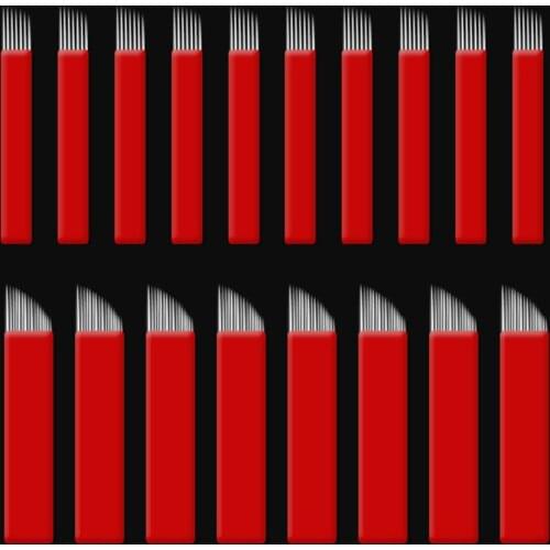 50pcs/lot Tattoo Needles Microblading 9pin/16pin Permanent Makeup Eyebrow Lip Blades 3D Embroidery Manual Tattoo Pen individual