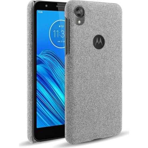 Cloth Cases For Motorola Moto E6 Case Slim Retro Cloth Hard Phone Cover For Motorola Moto E6 Case 5.5" XT2005-3, XT2005-1 Coque