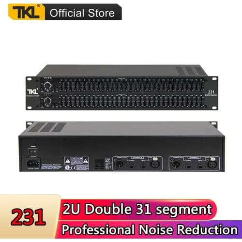 TKL 2 channel 31 band professional Graphic Equalizer 231 digital audio sound processor