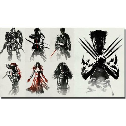 W096 The Wolverine - Logan Hero Movie Silk Fabric Wall Poster Art Decor Sticker Bright